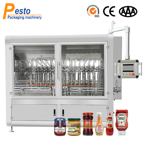 Máquina de encher de atolamento de mirtilo de mirtilo de fruta automática de garrafa automática 