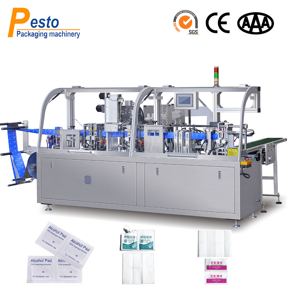 Four Sided Wet Wipes Sealing Packing Machine 100bpm