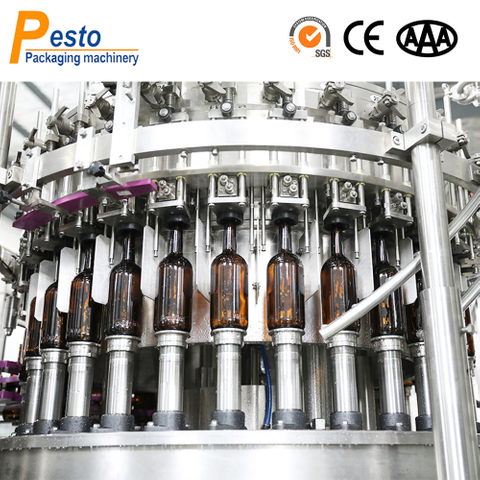4000BPH Craft Beer Wine Washing Pagpuno ng Capping Machine Para sa Glass Bottle